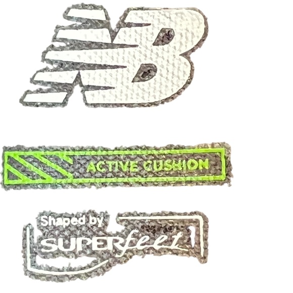 New Balance Active Cushion Insoles Shaped by Superfeet Size F Black & Neon Green - Picture 3 of 5